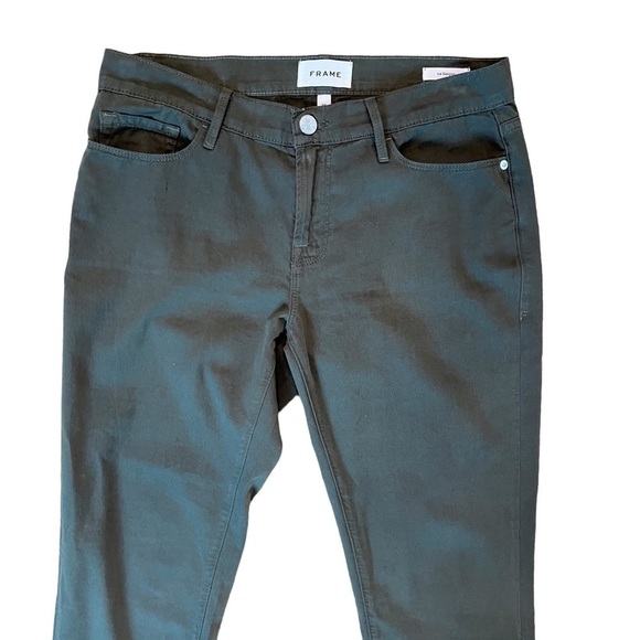 FRAME Le Garçon Mid Rise Straight Leg Pants Size 26 in Washed Surplus - Picture 8 of 16